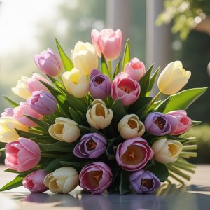 pastel tulip bouquet